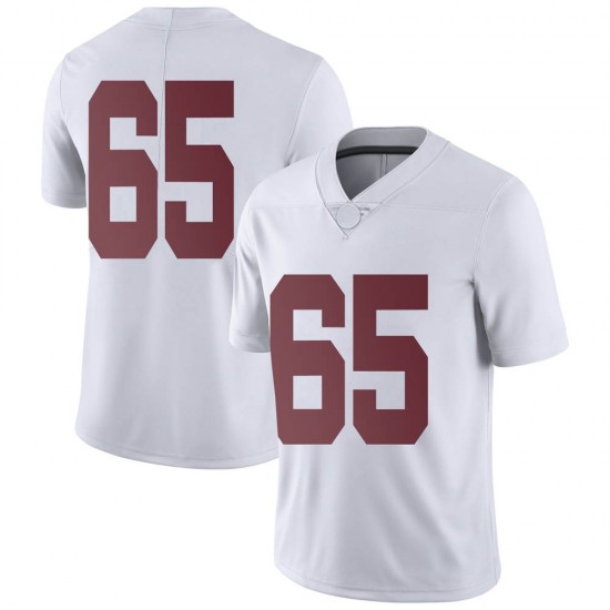 Alabama Crimson Tide Men's JC Latham #65 No Name White NCAA Nike Authentic Stitched College Football Jersey KL16P02XA